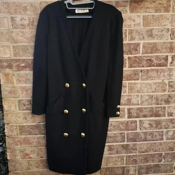 Vintage Tootsies Houston Black Coat - Picture 1 of 6